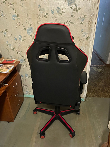 Компьютерное кресло Racer черное / голубое фото покупателя 109