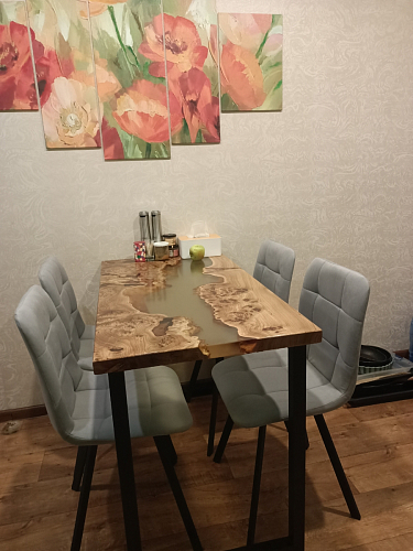 Стул на металлокаркасе Чилли зеленый / черный фото покупателя 1188