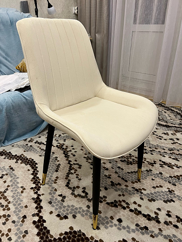 Стул на металлокаркасе Seda 1 latte / black / gold фото покупателя 43