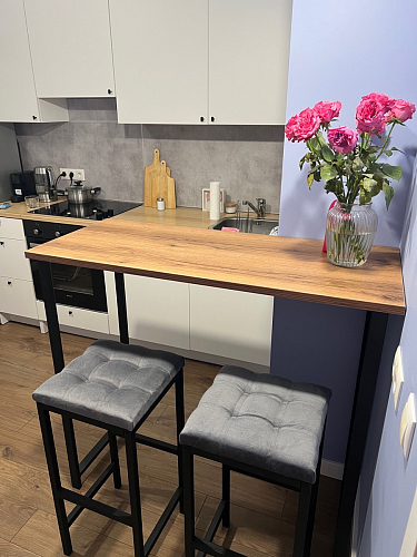 Барная стойка Дилан Лофт 120х40х98 дуб делано темный фото покупателя 188