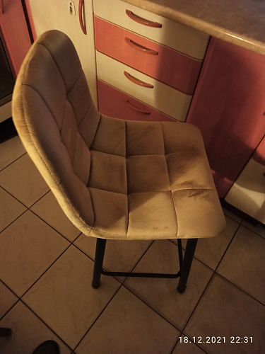 Барный стул Chio black / grey фото покупателя 30