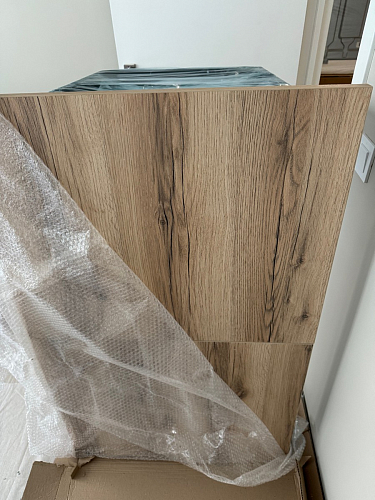 Деревянный стол Лота Лофт 120х75 белый матовый / дуб крафт золотой фото покупателя 469