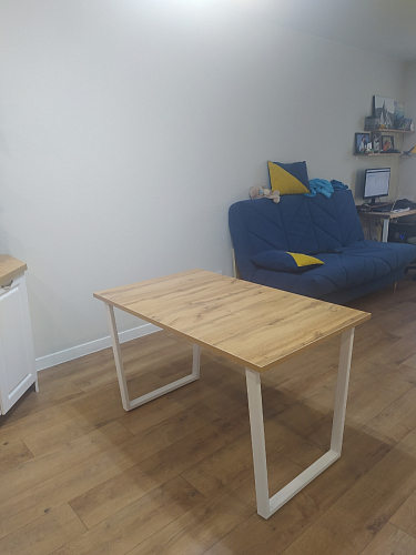 Стол Лота Лофт 140 25 мм черный матовый / бетон фото покупателя 184