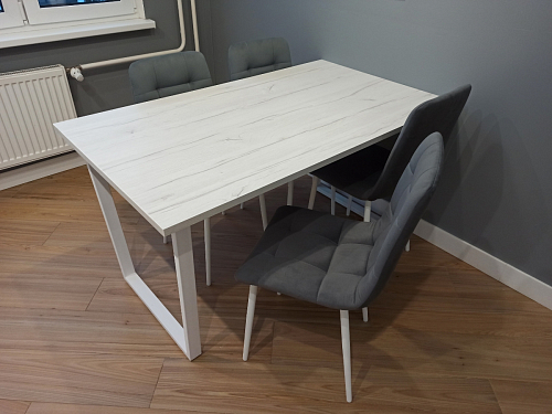 Деревянный стол Лота Лофт 140х80 черный матовый / бетон светлый фото покупателя 737