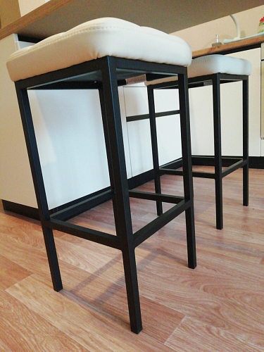 Барный стул Лофт микровелюр катания блэк / черный матовый фото покупателя 209