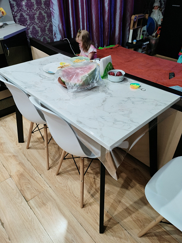 Стол Тринити Лофт 120 25 мм черный матовый / юта фото покупателя 168