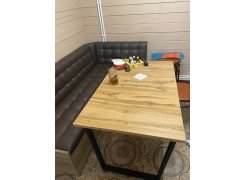 Деревянный стол Лота Лофт 120(160)х75 черный матовый / бетон светлый фото покупателя 89