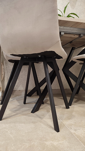 Стул на металлокаркасе Чилли черный / зеленый фото покупателя 1473