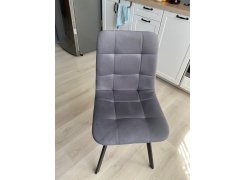 Стул на металлокаркасе Чилли синяя ткань / белый фото покупателя 451