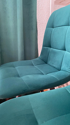 Стул на металлокаркасе Чилли К черный / зеленый фото покупателя 153