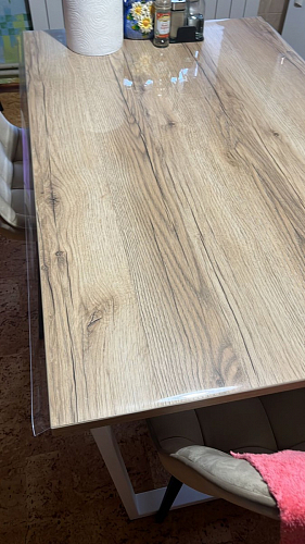 Деревянный стол Барон О 160 х 90 белая пленка шагрень / черный фото покупателя 15