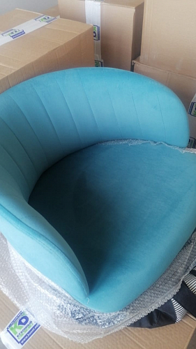 Стул на металлокаркасе Kamelia светло-фиолетовый / золотой фото покупателя 11