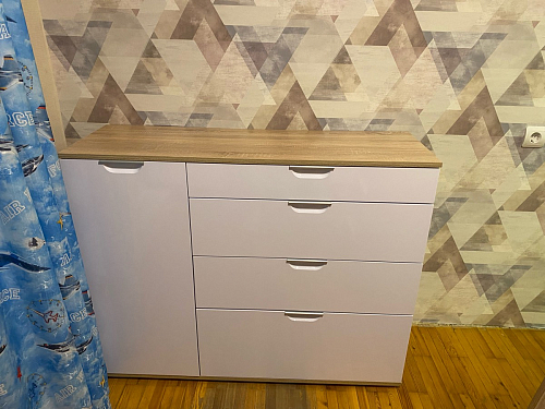 Комод Кастор белый глянец фото покупателя 7