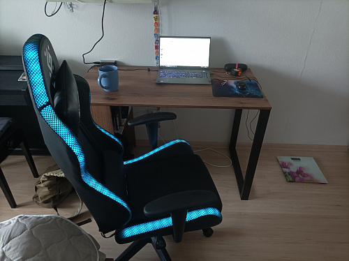 Письменный стол Битти Лофт 116х60х75 креатель / черный матовый фото покупателя 184