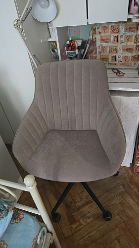 Компьютерное кресло Dublin/Дублин хром / вельвет графит фото покупателя 24