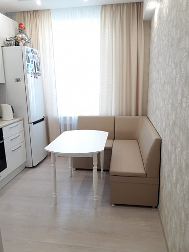 Кухонный диван Флоренс угловой экокожа белый правый фото покупателя 6