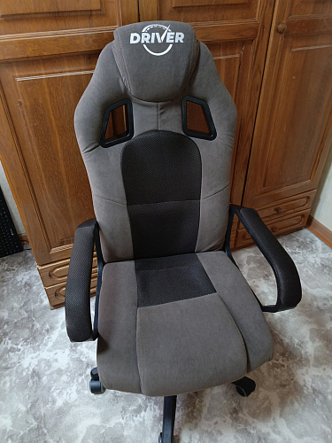 Компьютерное кресло Driver/Драйвер кожзам черный / серый фото покупателя 32