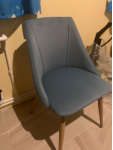 Стул на металлокаркасе Morgan light blue / black: отзыв о товаре
