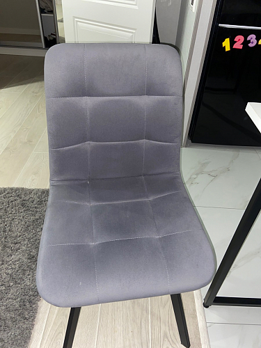 Стул на металлокаркасе Чилли К черный / зеленый фото покупателя 36