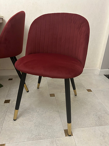 Стул на металлокаркасе Gabi dark beige / black / silver фото покупателя 607