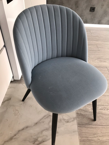 Стул на металлокаркасе Gabi 1 line light blue / black фото покупателя 173