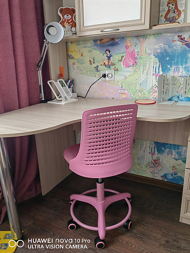 Компьютерное кресло Kiddy салатовое ткань (сетка) фото покупателя 21