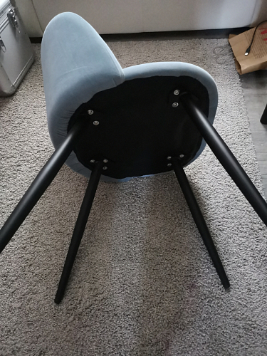 Стул на металлокаркасе Gabi 1 light purple / black / gold фото покупателя 323