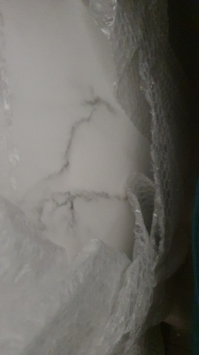 Стол Тулип 90х73 дуб вотан / белый  - Уцененный экземпляр фото покупателя 135