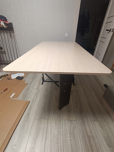 Стол-книжка Стим белый / дуб сонома фото покупателя 3