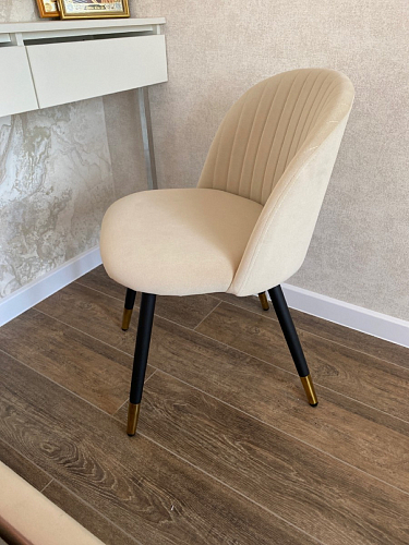 Стул на металлокаркасе Gabi 1 light purple / black / gold фото покупателя 197