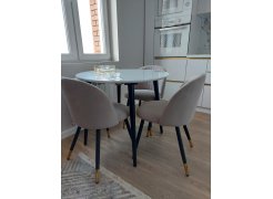 Стул на металлокаркасе Gabi blue / black фото покупателя 29