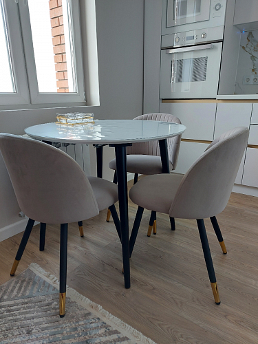 Стул на металлокаркасе Gabi 1 beige / black фото покупателя 28