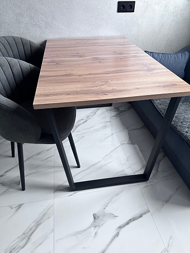 Стол Лота Лофт 140 25 мм черный матовый / бетон фото покупателя 742