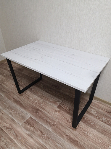 Стол Лота Лофт 120 32 мм бетон / черный матовый фото покупателя 262