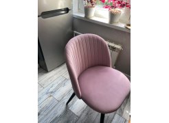 Стул на металлокаркасе Gabi 1 бежевый / черный с серебряными наконечниками фото покупателя 45