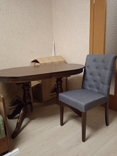 Стул Amelia dark walnut / fabric purple фото покупателя 6