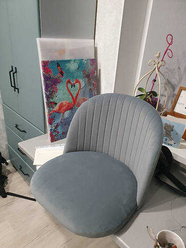 Стул на металлокаркасе Gabi gray / black фото покупателя 27