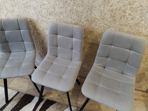 Стул на металлокаркасе Чилли К черный / зеленый фото покупателя 306