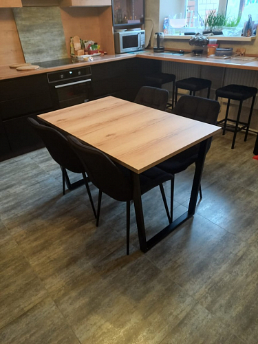 Деревянный стол Лота Лофт 120х75 белый матовый / дуб крафт золотой фото покупателя 541