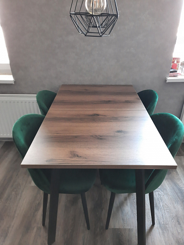 Стол раскладной Колон Лофт 120 32 мм дуб галифакс табако / черный матовый фото покупателя 167