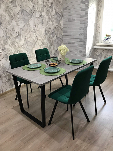 Стул на металлокаркасе Чилли черный / зеленый фото покупателя 726