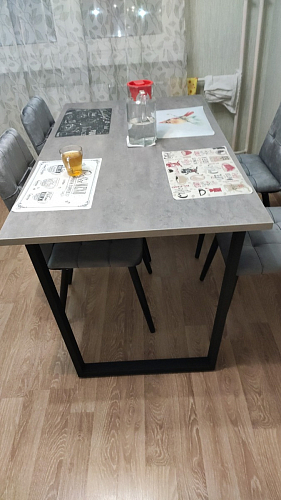 Стол Лота Лофт 120 32 мм бетон / черный матовый фото покупателя 253