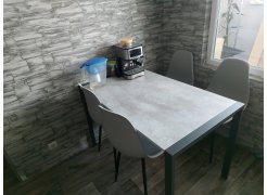 Стол Центавр 120(160)х70х75 файерстоун / черный матовый фото покупателя 70