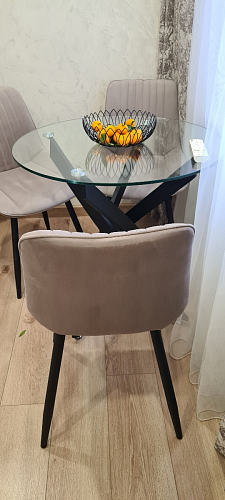 Стул на металлокаркасе Седа К кирпичный / черный фото покупателя 13