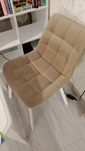 Стул на металлокаркасе Челси бежевый / черный фото покупателя 74