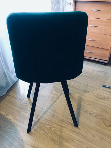 Стул на металлокаркасе Чилли черный / зеленый фото покупателя 753