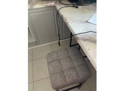 Барный стул Лофт кожзам темно-серый / черный матовый фото покупателя 246