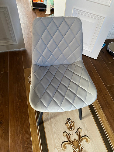 Стул на металлокаркасе Баодин К крутящийся фиолетовый teddy 944 / черный фото покупателя 27