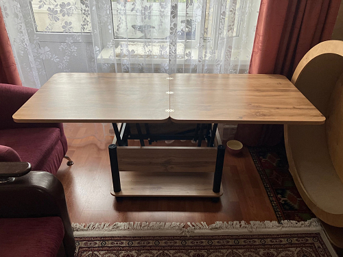 Стол-трансформер Виват дуб вотан / хром фото покупателя 3