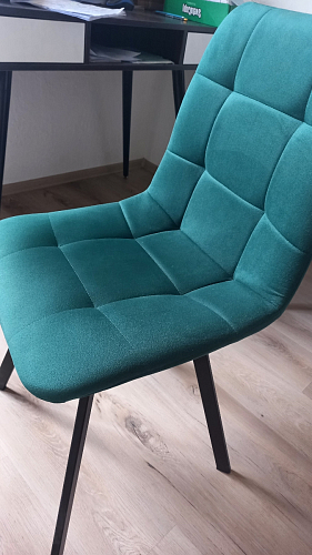 Стул на металлокаркасе Чилли зеленый / черный фото покупателя 747